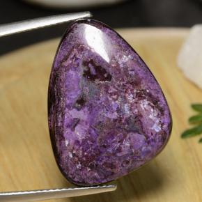 15.6ct Shark Fin Cabochon Multicolor Sugilite for sale thumb image of 15.6ct Shark Fin Cabochon Multicolor Sugilite (ID: 472098)