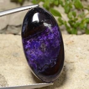 29.22 ct Violet Sugilite Gemstone, Sugilite Gem in Oval Cabochon Shape for Sale.