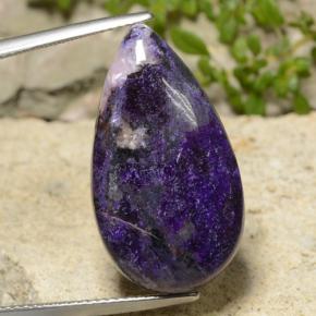Deep Violet Sugilite Gem - 18.8ct Pear Cabochon (ID: 474989)