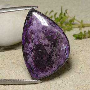 19.5ct Shark Fin Cabochon Multicolor Sugilite for sale thumb image of 19.5ct Shark Fin Cabochon Multicolor Sugilite (ID: 482416)