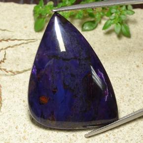 55.1ct Shark Fin Cabochon Multicolor Sugilite for sale thumb image of 55.1ct Shark Fin Cabochon Multicolor Sugilite (ID: 482417)