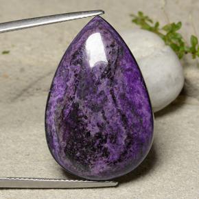 36.73 ct Multicolor Sugilite Gemstone, Sugilite Gem in Pear Cabochon Shape for Sale.