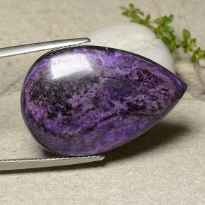 36.73 ct Multicolor Sugilite Stone, Natural Sugilite in Pear Cabochon Shape for Sale
