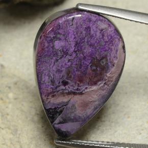 18.65 ct Violet Sugilite Stone, Natural Sugilite in Pear Cabochon Shape for Sale