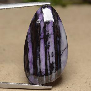 17.14 ct Multicolor Sugilite Gemstone, Sugilite Gem in Shark Fin Cabochon Shape for Sale.