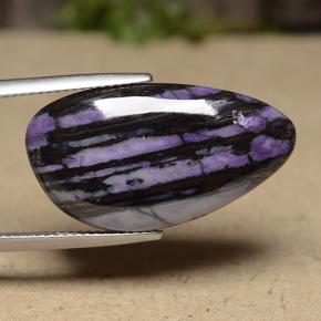 17.14 ct Multicolor Sugilite Stone, Natural Sugilite in Shark Fin Cabochon Shape for Sale