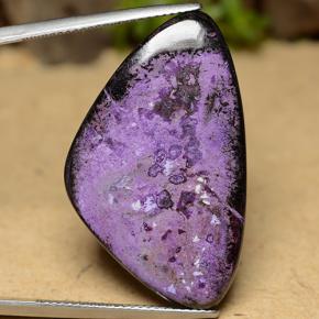 30.7ct Shark Fin Cabochon Multicolor Sugilite Gem for sale 30.7ct Shark Fin Cabochon Multicolor Sugilite Gem (ID: 490052)
