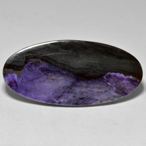 Dark Violet Sugilite Gem - 29.2ct Oval Cabochon (ID: 497832)