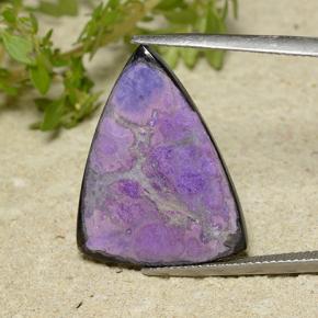 14.82 ct Violet Sugilite Gemstone, Sugilite Gem in Trillion Cabochon Shape for Sale.