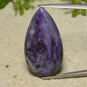 Deep Violet Sugilite Gem - 15.9ct Pear Cabochon (ID: 497862)