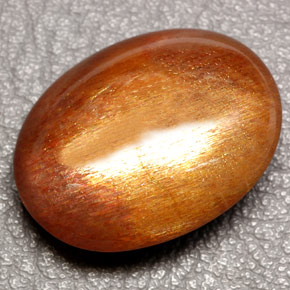 56.10 ct Brown Sunstone Gemstone, Sunstone Gem in Oval Cabochon Shape for Sale.