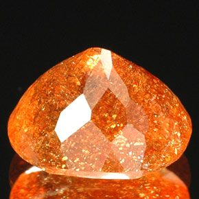 Sunstone Gemstone in 8.5 x 7 mm Size for Sale, Sunstone Stone in Orange Color