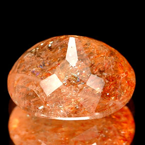 Sunstone Gemstone in 9.7 x 8.4 mm Size for Sale, Sunstone Stone in Orange Color