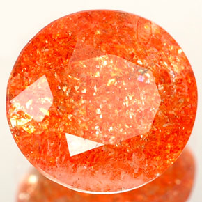 2.31 ct Orange Sunstone Gemstone, Sunstone Gem in Oval Facet Shape for Sale.