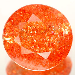 2.31 ct Orange Sunstone Stone, Natural Sunstone in Oval Facet Shape for Sale