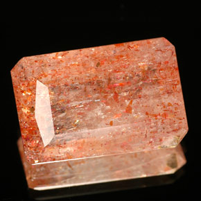 7.73 ct Orange Sunstone Gemstone, Sunstone Gem in Octagon / Scissor Cut Shape for Sale.