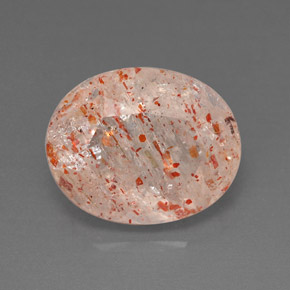 3.87 ct Orange Sunstone Gemstone, Sunstone Gem in Oval Facet Shape for Sale.
