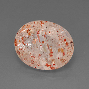 3.87 ct Orange Sunstone Stone, Natural Sunstone in Oval Facet Shape for Sale