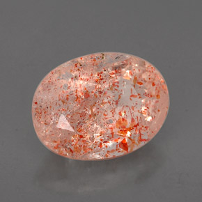 2.26 ct Orange Sunstone Stone, Natural Sunstone in Oval Facet Shape for Sale