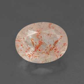 1.01 ct Orange Sunstone Gemstone, Sunstone Gem in Oval Facet Shape for Sale.