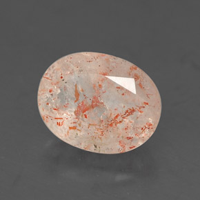 1.01 ct Orange Sunstone Stone, Natural Sunstone in Oval Facet Shape for Sale