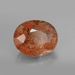 4.86 ct Orange Sunstone Stone, Natural Sunstone in Oval Facet Shape for Sale