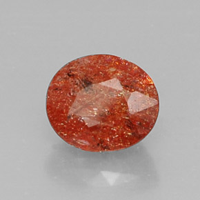 2.74 ct Orange Sunstone Stone, Natural Sunstone in Oval Facet Shape for Sale