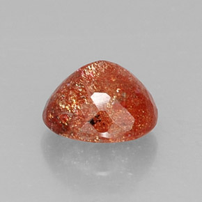 Sunstone Gemstone in 9.4 x 8.1 mm Size for Sale, Sunstone Stone in Orange Color
