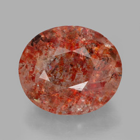 2.98 ct Orange Sunstone Gemstone, Sunstone Gem in Oval Facet Shape for Sale.