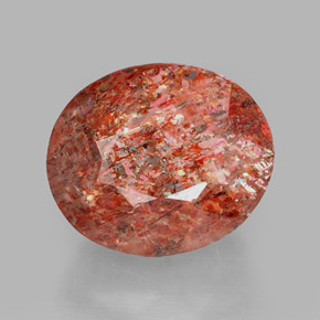 2.75 ct Orange Sunstone Gemstone, Sunstone Gem in Oval Facet Shape for Sale.