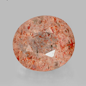2.80 ct Orange Sunstone Gemstone, Sunstone Gem in Oval Facet Shape for Sale.