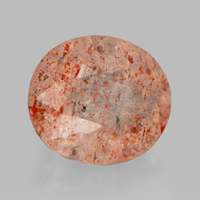 2.80 ct Orange Sunstone Stone, Natural Sunstone in Oval Facet Shape for Sale
