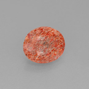 1.46 ct Orange Sunstone Stone, Natural Sunstone in Oval Facet Shape for Sale