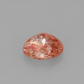 Sunstone Gemstone in 8.1 x 6.9 mm Size for Sale, Sunstone Stone in Orange Color