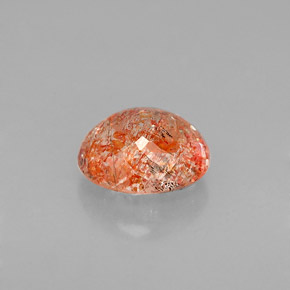 Sunstone Gemstone in 6.9 x 6 mm Size for Sale, Sunstone Stone in Orange Color
