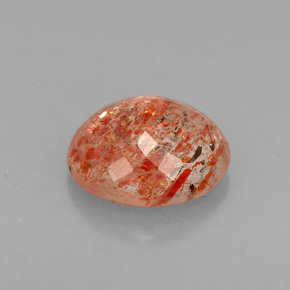 Sunstone Gemstone in 7.8 x 7.1 mm Size for Sale, Sunstone Stone in Orange Color