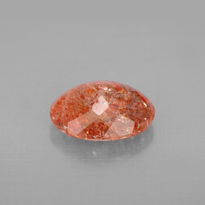 Sunstone Gemstone in 10.4 x 8.5 mm Size for Sale, Sunstone Stone in Orange Color