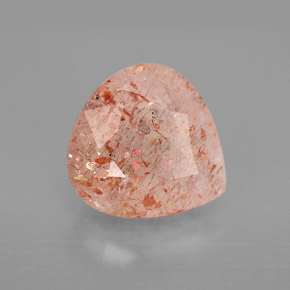 4.42 ct Orange Sunstone Stone, Natural Sunstone in Pear Facet Shape for Sale
