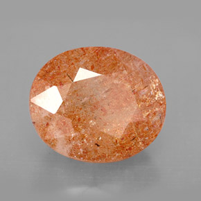 6.77 ct Orange Sunstone Stone, Natural Sunstone in Oval Facet Shape for Sale