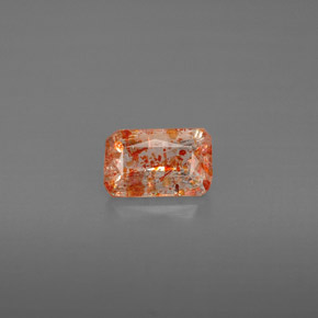 0.64 ct Orange Sunstone Gemstone, Sunstone Gem in Octagon / Scissor Cut Shape for Sale.