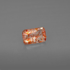 0.64 ct Orange Sunstone Stone, Natural Sunstone in Octagon / Scissor Cut Shape for Sale