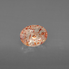 1.05 ct Orange Sunstone Stone, Natural Sunstone in Oval Facet Shape for Sale
