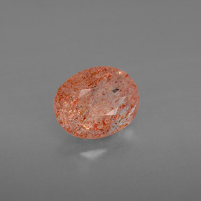 1.32 ct Orange Sunstone Stone, Natural Sunstone in Oval Facet Shape for Sale