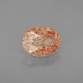 1.02 ct Orange Sunstone Stone, Natural Sunstone in Oval Facet Shape for Sale