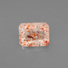 1.59 ct Orange Sunstone Gemstone, Sunstone Gem in Octagon / Scissor Cut Shape for Sale.