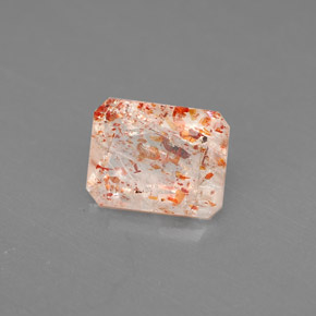 1.59 ct Orange Sunstone Stone, Natural Sunstone in Octagon / Scissor Cut Shape for Sale