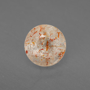 2.31 ct Orange Sunstone Gemstone, Sunstone Gem in Round Facet Shape for Sale.