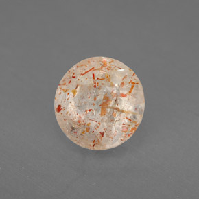 2.31 ct Orange Sunstone Stone, Natural Sunstone in Round Facet Shape for Sale