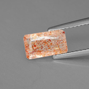 1.15 ct Orange Sunstone Gemstone, Sunstone Gem in Octagon / Scissor Cut Shape for Sale.
