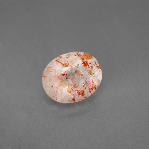 2.14 ct Orange Sunstone Stone, Natural Sunstone in Oval Facet Shape for Sale
